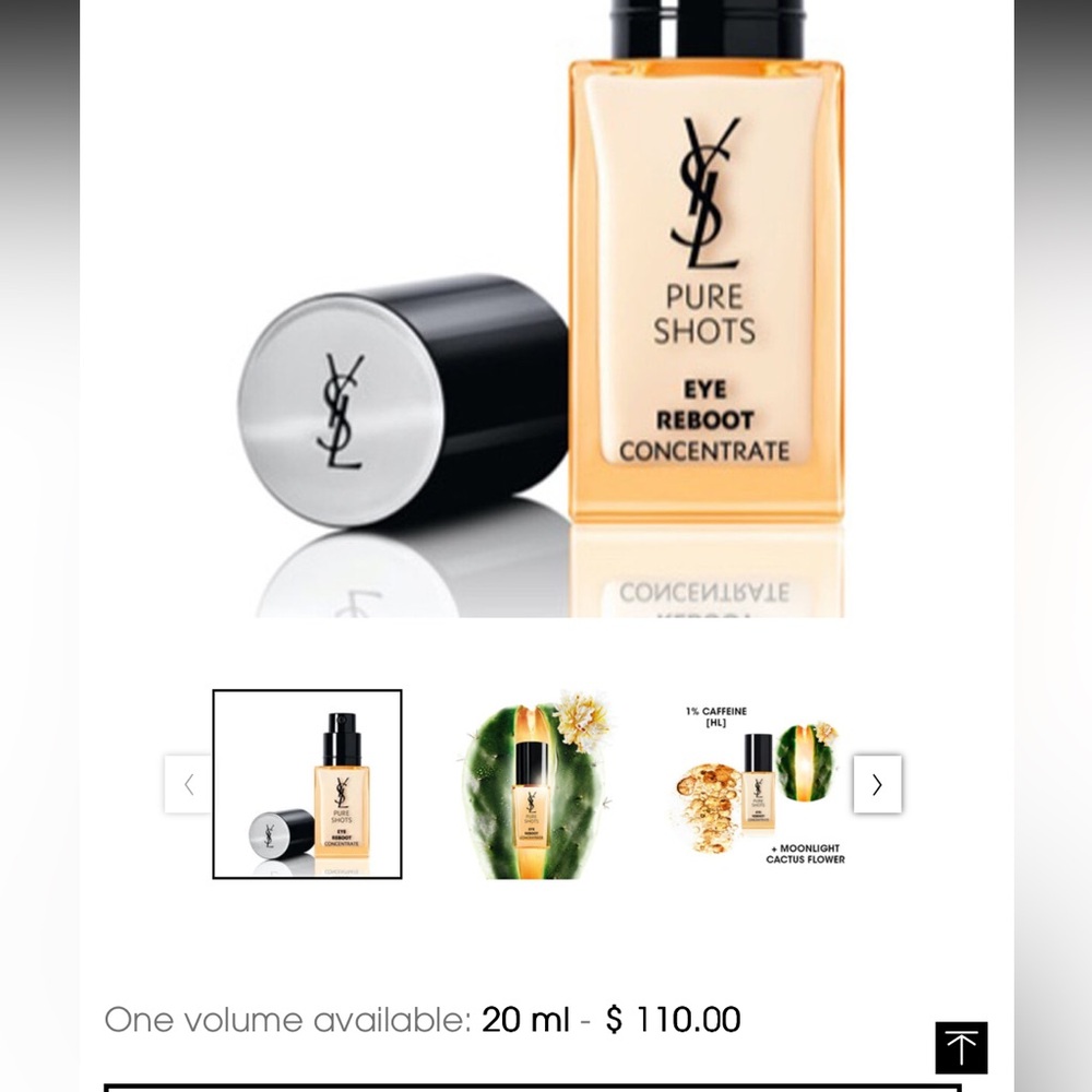 Yves Saint Laurent Pure Shots Eye Reboot in Gold and White